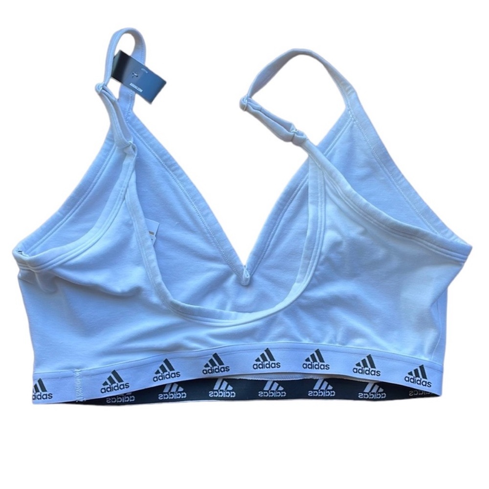 NWT Adidas Women’s White Training Sports Bra - Size Large - Picture 4 of 5